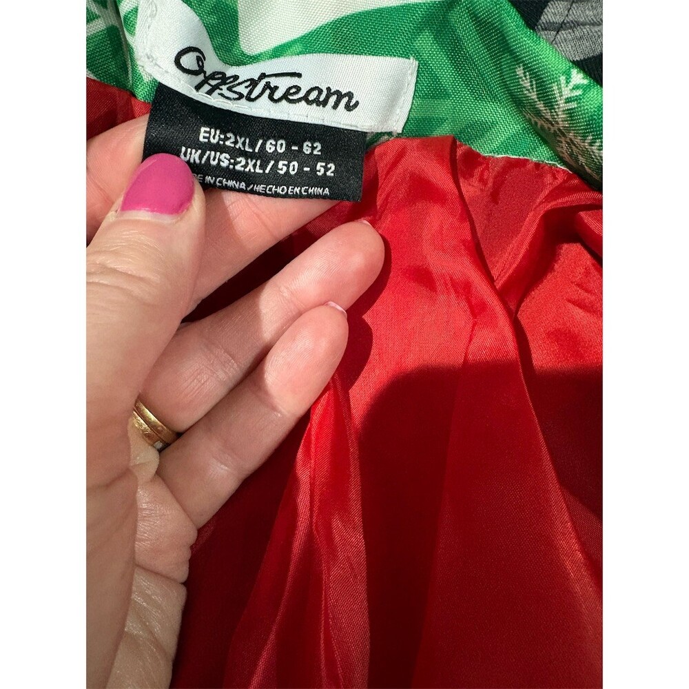 Offstream Men's Christmas Holiday Blazer Sport Coat Green 2XL Santa Hat - Picture 7 of 9